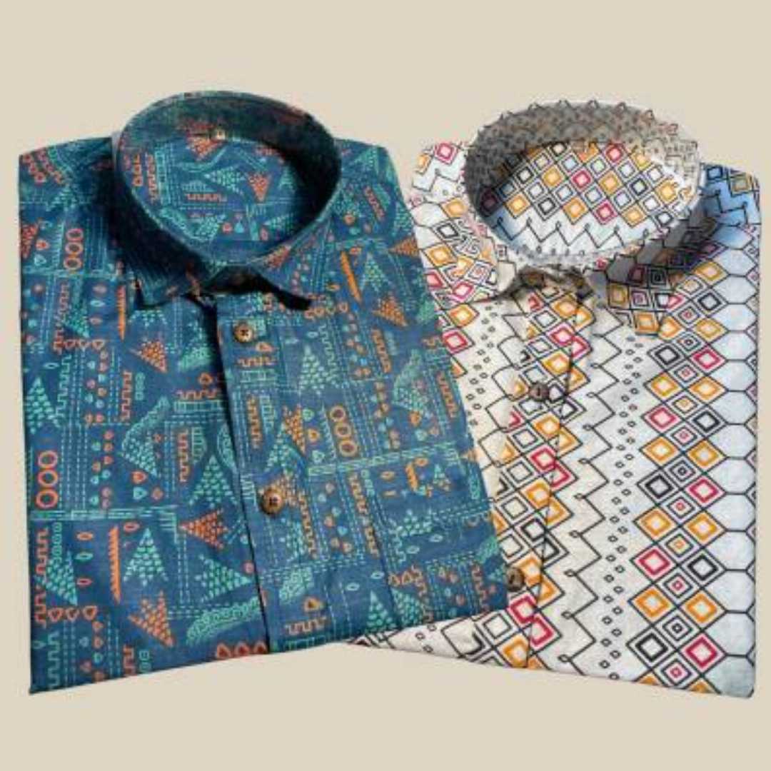 Arong,Cotton,Half,Sleeve,Shirt